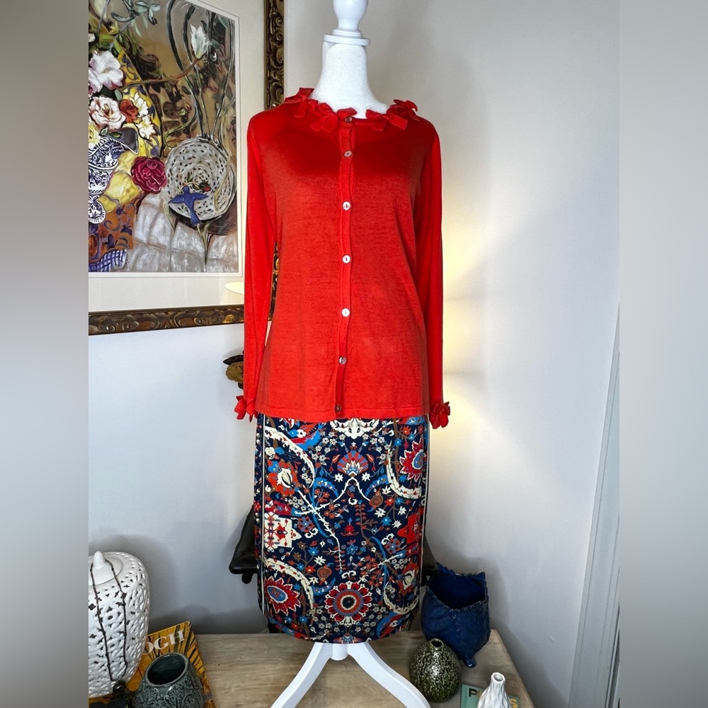 NWOT Gretchen Scott Jersey Pencil Skirt - Magic Carpet Size Large - Picture 7 of 13